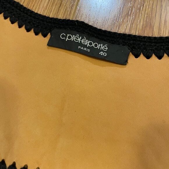 Vintage Prêt-à-Porté Paris Genuine Suede Wool Knit Vest - M - Picture 5 of 10